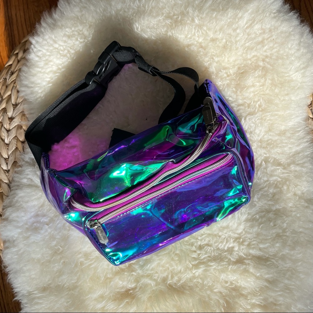 Holographic Zipper Fanny Pack